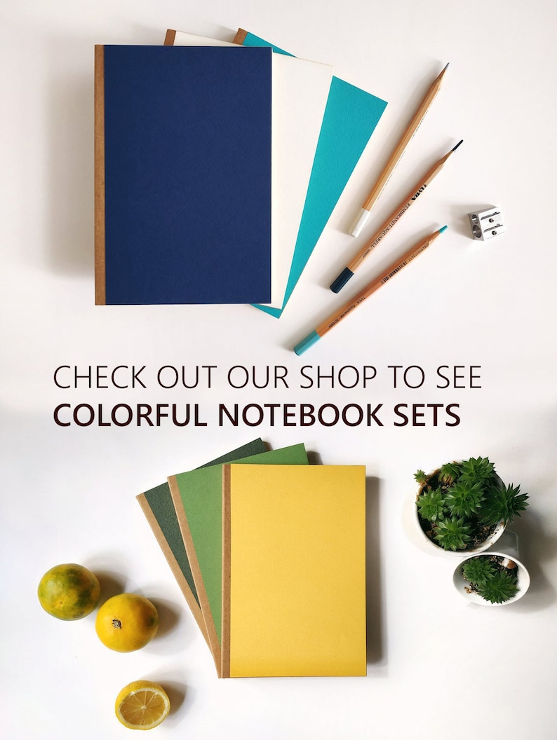COLORFUL Journal Notebook Cute Journals Sketchbook Blank Etsy
