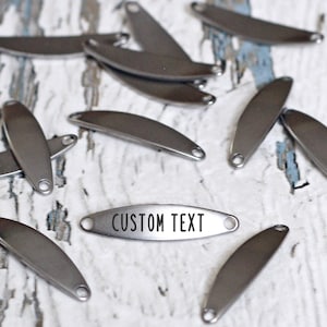 Custom Engraved Stainless Steel Charm: Personalized Jewelry Tag