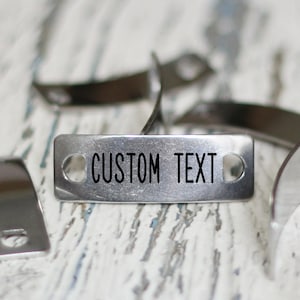 Shoe laces custom logo wholesale. Charm company sign stainless steel engraved pendants. Personalized tags branding jewelry custom charm