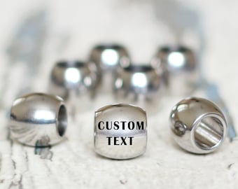 カスタムビーズで個性的なチャームを。刻印可能なブランクの卸売りジュエリーパーツ。ステンレススチールのメタルビーズセットで、あなただけのロゴを。