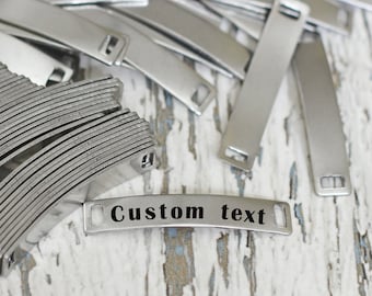 personalized charms bar add on bracelet charm custom jewelry making metal blanks engraved customized name wholesale pendants your own design