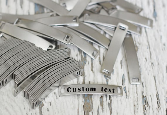 personalized charms bar add on bracelet charm custom jewelry making metal blanks engraved customized name wholesale pendants your own design