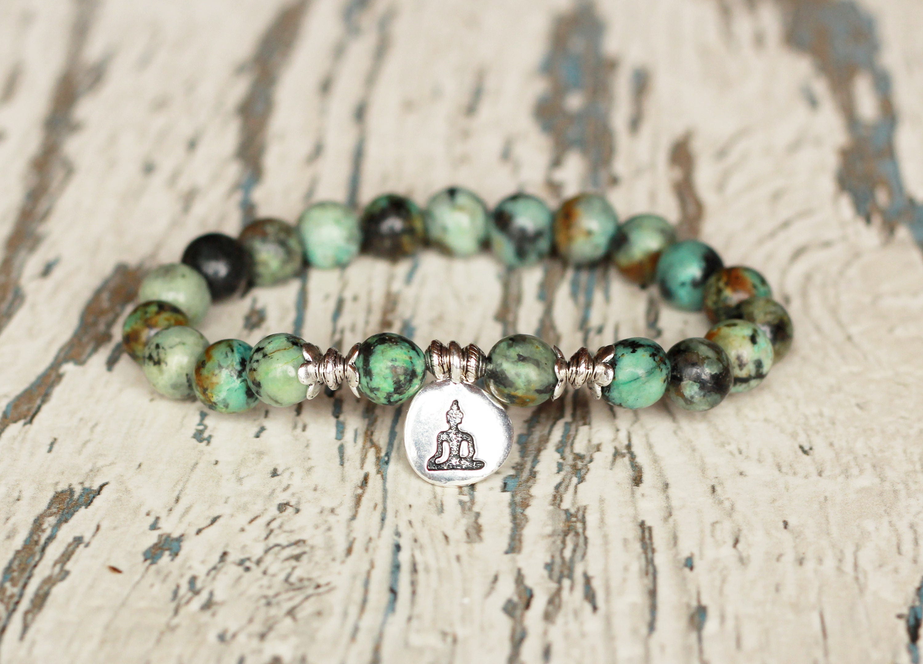 Everyday Bracelet Yoga Beaded Bracelet Charm Beads on Cord Etsy