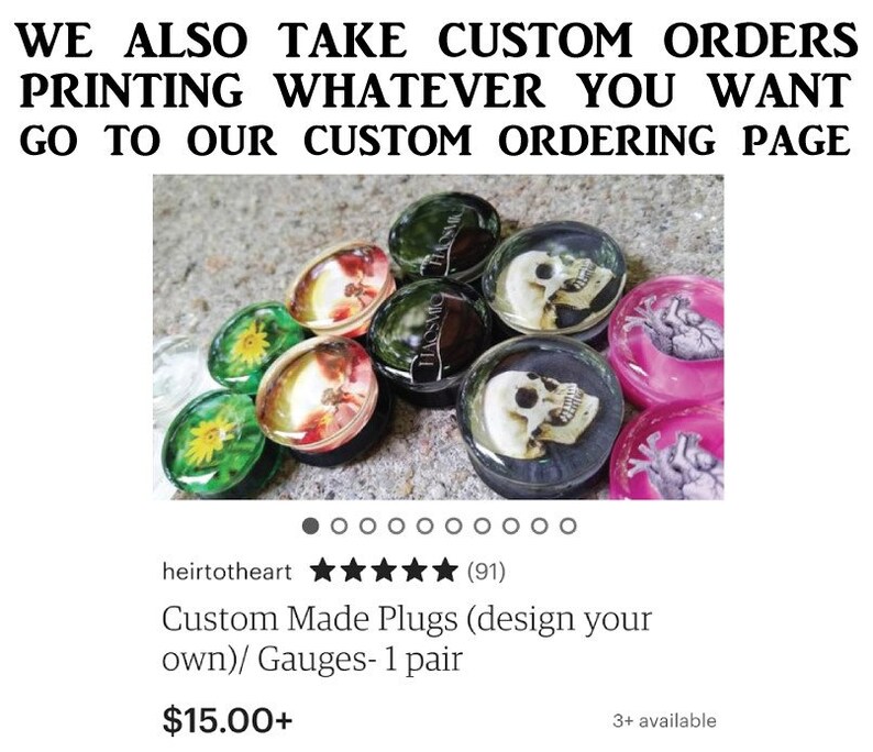 Jason Friday the 13th Ear Plugs 1 pair Gauges For Stretched Ears Double Flared Horror Plugs.