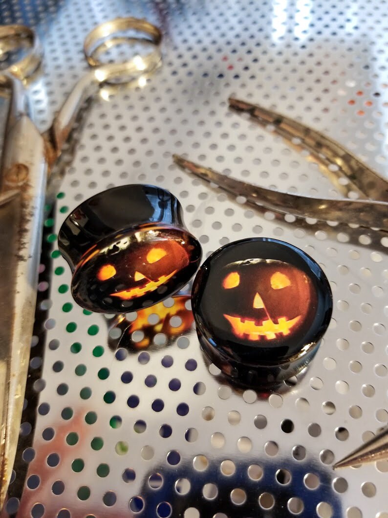 The Original Halloween Movie Pumpkin Ear Plugs/ Gauges For Etsy