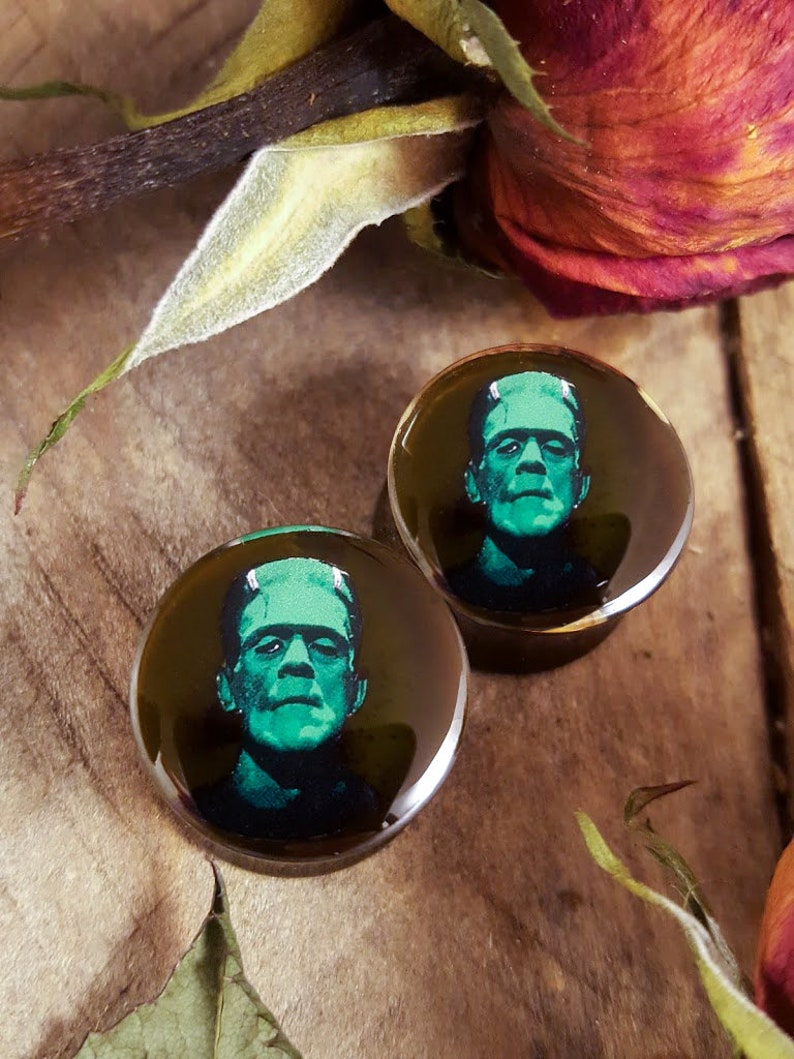 Frankenstein's Monster and Bride of Ear Plugs/ Gauges For | Etsy