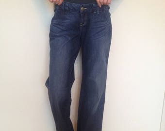 Free Shipping!!!Vintage ESPRIT denim Boy fit Blue womens jeans. Low Rise flare Womens jeans. Bootcut jeans. Size 30/32