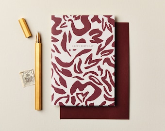 Birthday card, Happy birthday card, Birthday card for her, Friend birthday card, Luxury birthday card, Modern birthday card, Stylish card