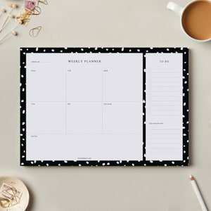 A4 Weekly Planner Pad, Weekly Desk Planner, Weekly Planner Notepad, Daily Planner Notepad, To-Do List Desk Planner, New Job Stationery Gift