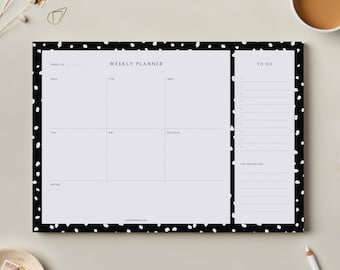 A4 Weekly Planner Pad, Weekly Desk Planner, Weekly Planner Notepad, Daily Planner Notepad, To-Do List Desk Planner, New Job Stationery Gift