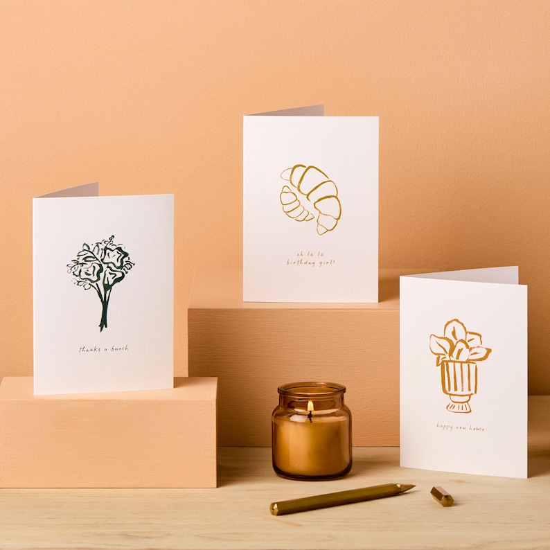 Birthday card, Happy birthday card, Birthday card for her, Friend birthday card, luxury birthday card, modern birthday card, stylish card image 2
