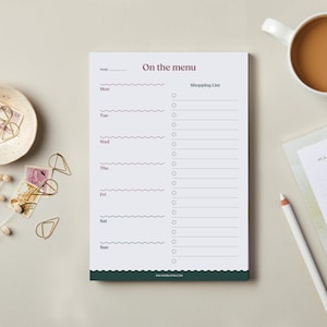 A5 Meal Planner Weekly Desk Pad, Meal Desk Planner, Meal Planner Notepad, Daily Meal Planner Notepad, Healthy Meal Desk Planner, New Home