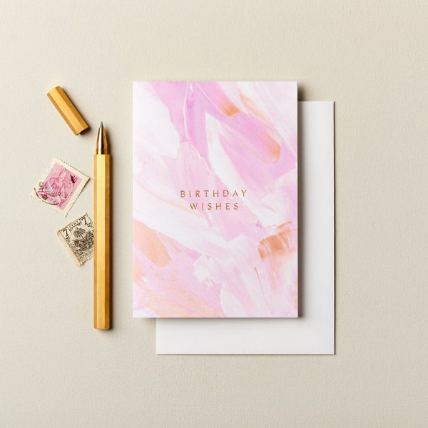 Birthday card, Happy birthday card, foil happy birthday card, Friend birthday card, Birthday card for her, Luxury birthday card, Modern card