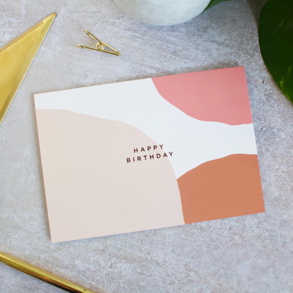 Birthday Card Happy Birthday Card Gold Foil Birthday Card - Etsy