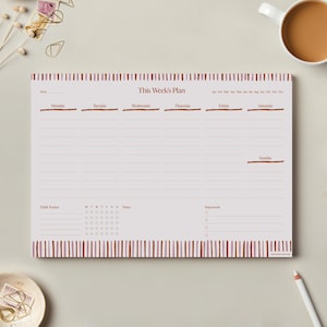 A4 Weekly Planner Desk Pad, Weekly Desk Planner, Weekly Planner Notepad, Daily Planner Notepad, To-Do List Desk Planner, New Job Gift