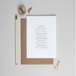Joyeux anniversaire gendre, carte d'anniversaire gendre, carte d'anniversaire meilleur gendre, jolie carte d'anniversaire gendre message