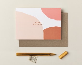 Birthday card, Happy birthday card, Friend birthday card, Birthday card for her, Modern birthday card, Luxury birthday card, Classy card
