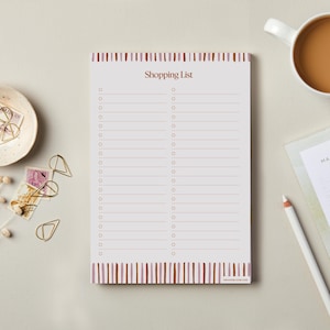 A5 Shopping List Note Pad | Weekly Grocery List Pad | A5 List Pad | Weekly Shopping List |  | To Do List Note Pad | Fridge Food List Notepad