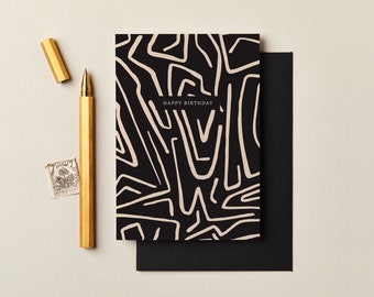 Birthday card, happy birthday card, birthday card for her, friend birthday card, modern happy birthday card