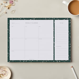 A4 Weekly Planner Pad, Weekly Desk Planner, Weekly Planner Notepad, Daily Planner Notepad, To-Do List Desk Planner, New Job Stationery Gift