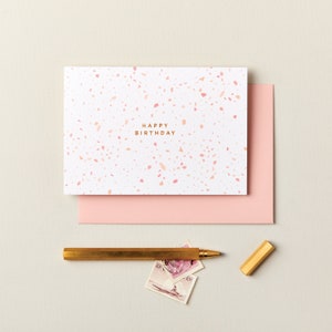 Carte d'anniversaire, carte de joyeux anniversaire, carte d'anniversaire en aluminium, carte d'anniversaire d'un ami, carte d'anniversaire pour elle, carte d'anniversaire de luxe, carte moderne