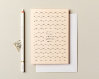 Birthday card, Happy birthday card, Friend birthday card, luxury birthday card, birthday card for her, modern happy birthday card