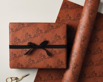 Floral Gift Wrap, Modern Gift Wrap, Luxury Wrapping Paper, Sustainable Gift Wrap, Luxury Gift Wrap, Floral Wrapping Paper, Recycled GiftWrap