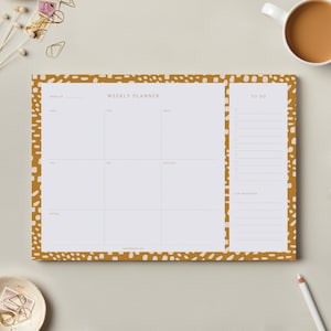 A4 Weekly Planner Pad, Weekly Desk Planner, Weekly Planner Notepad, Daily Planner Notepad, To-Do List Desk Planner, New Job Stationery Gift