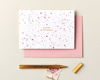 Birthday card, Happy birthday card, Birthday card for her, Friend birthday card, luxury birthday card, modern birthday card, stylish card