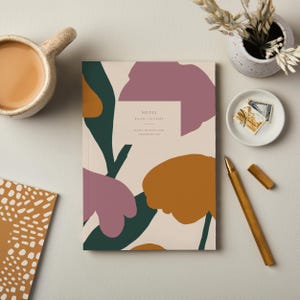 Luxury Notebook, Lined Page Notebook, Modern Notebook, Illustrated Notebook, Luxury Jotter, Gift for her, Gift for Wife, Gift for Friend