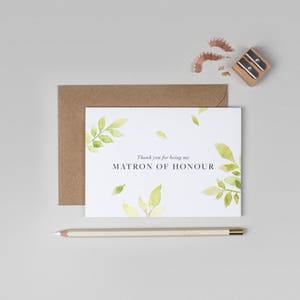 ありがとう、名誉夫人カード/植物柄名誉夫人カード/花柄名誉夫人カード/水彩画名誉夫人カード