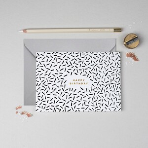 Verjaardagskaart, gelukkige verjaardagskaart, bladgoud gelukkige verjaardagskaart, verjaardagskaart vriend, luxe verjaardagskaart, kaart voor haar, moderne kaart