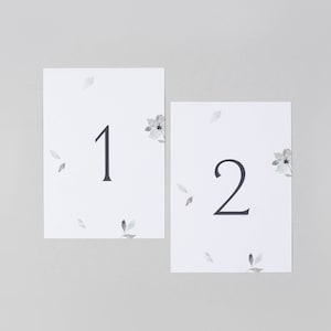 Numery stołów weselnych Eloise / Numery stołów kwiatowych / Numery stołów akwarelowych / Numery stołów pastelowych