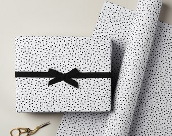 Dalmatian Gift Wrap, Modern Gift Wrap, Luxury Wrapping Paper, Sustainable Gift Wrap, Animal Gift Wrap, Monochrome Wrapping Paper, Recycled