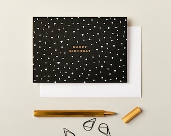Birthday card, Happy birthday card, Gold foil birthday card, Friend birthday card, For her card, luxury birthday card, modern birthday card