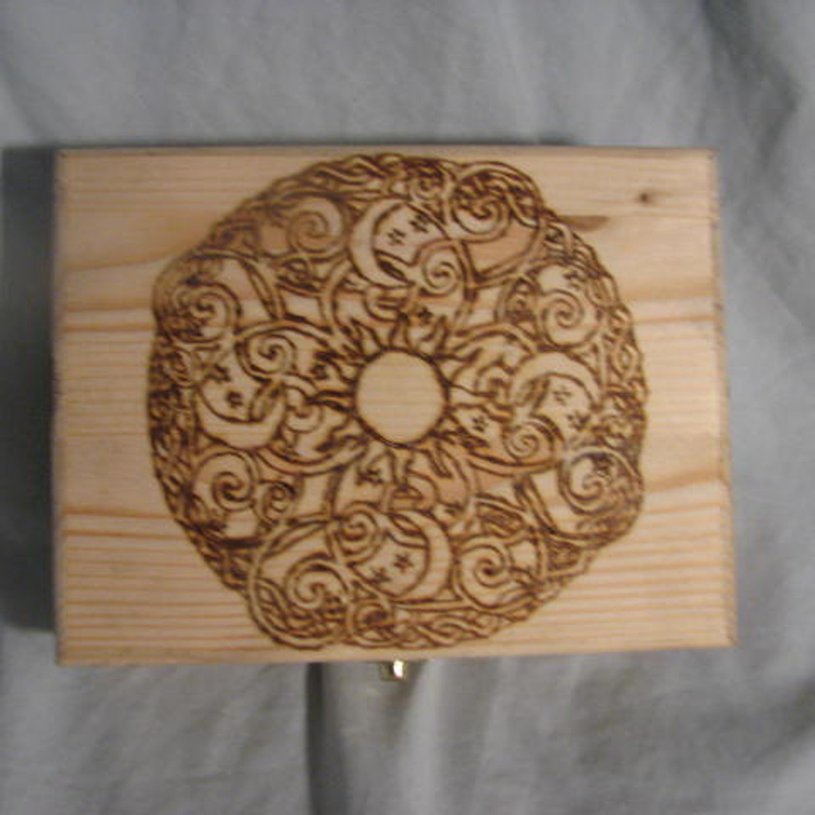 Sun, Moon and Stars Box Wood Burning - Etsy