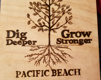 Custom Wood Burned Design Wood Sign
