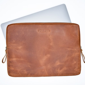 Full-Grain Leather Laptop and iPad Sleeve | Handmade | Macbook Air | Macbook Pro | iPad | iPad Pro
