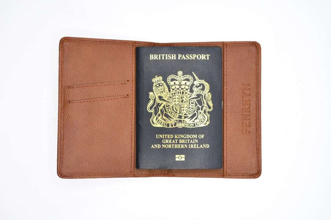 Fullgrain Leather Passport Wallet Leather Passport Case Etsy