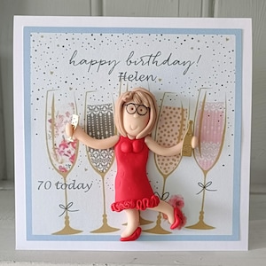 Gepersonaliseerde Prosecco-themakaart prinses/koningin - elke leeftijd/ elke gelegenheid