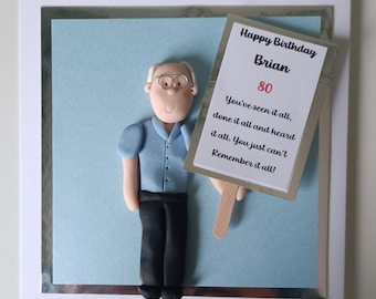 Birthday placard card " seen it all"- personalised figure/ name age- 40, 50, 60 etc