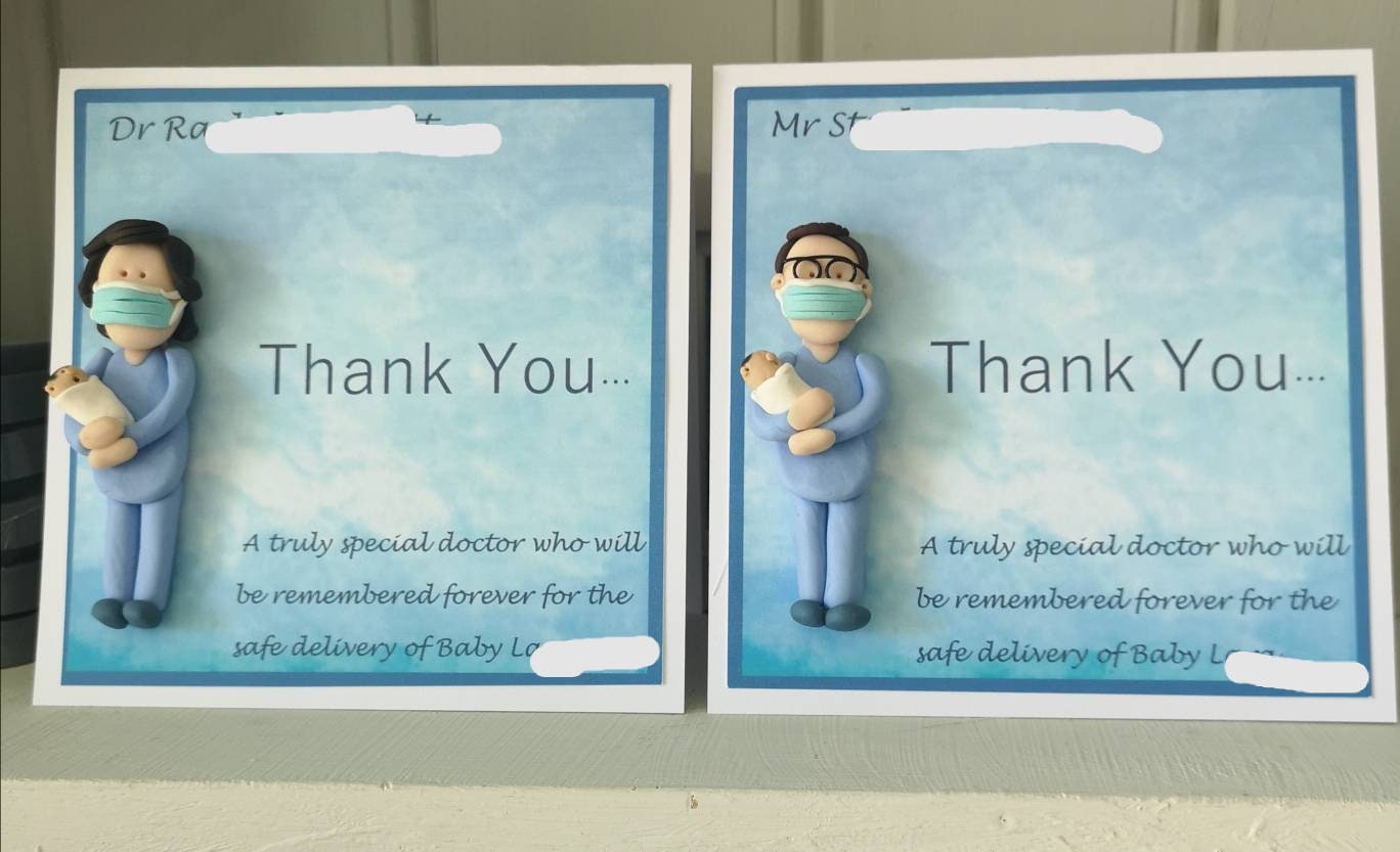 Thank You Card Midwife / Nurse/ Doctor/ Mentor Handmade Etsy UK