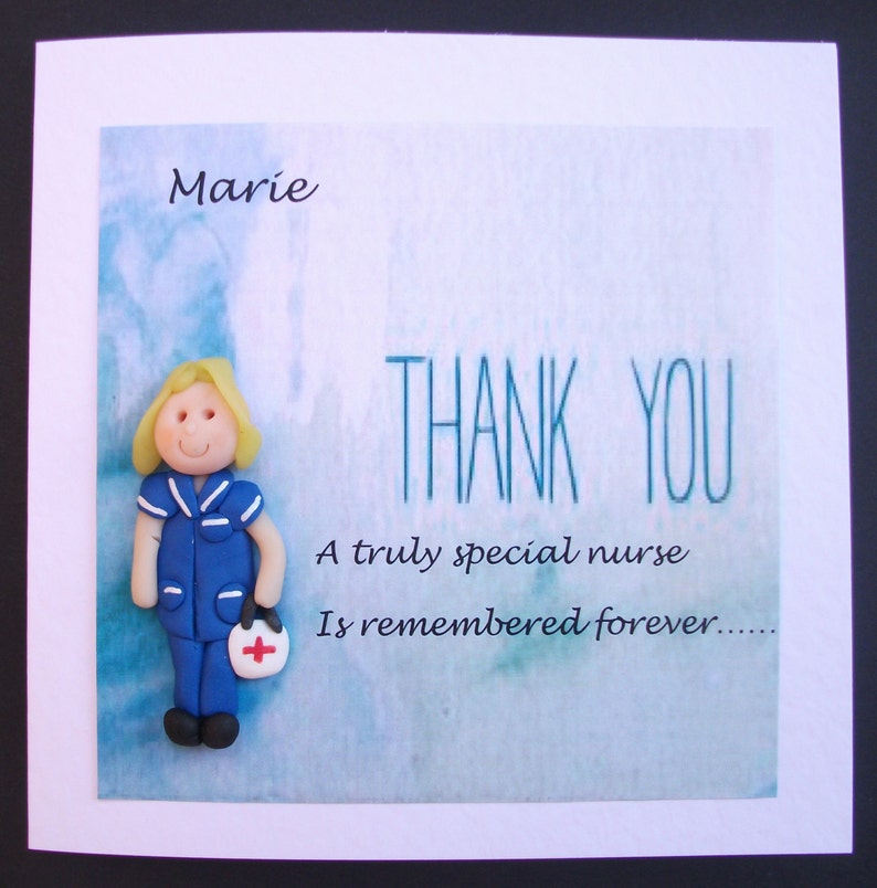 thank you card midwife nurse doctor mentor handmade etsy