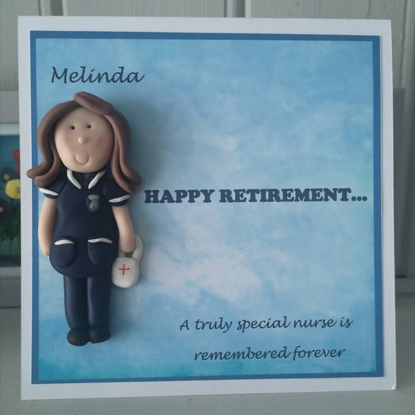 Retirement card for nurse /health visitor/  midwife/doctor/paramedic by Hot Dough Creations