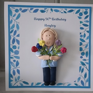 Bouquet personnalisé fête des mères/anniversaire/amie spéciale/carte de départ en retraite par Hot Dough Creations