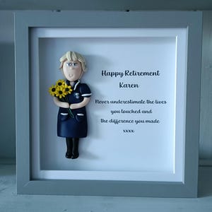 Personalisiert, Lehrer Krankenschwester, Sanitäter, Hebamme, Kollegin, HCA, Freund, Ruhestand / Glückwunschgeschenk, gerahmte Kunst, Karikatur
