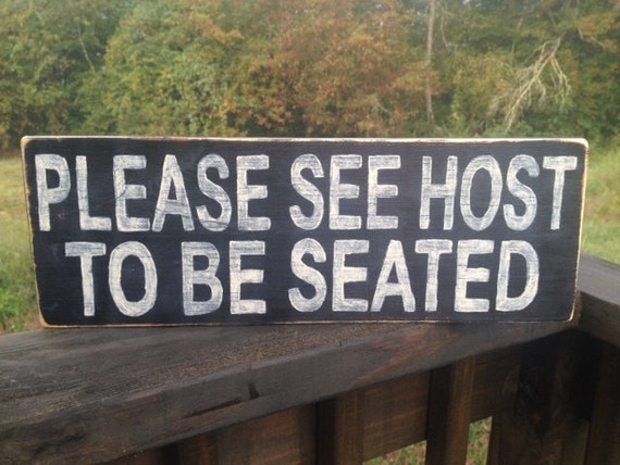 SEE INSIDE HOSTESS FOR OUTSIDE SEATING Metal Signs 6/"x12 BAR RESTAURANT