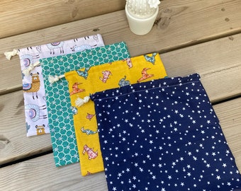 Reusable bags/bags/washable bag/cotton bag/cotton pouch/washable pouch/fruit bag/accessory pocket/bag