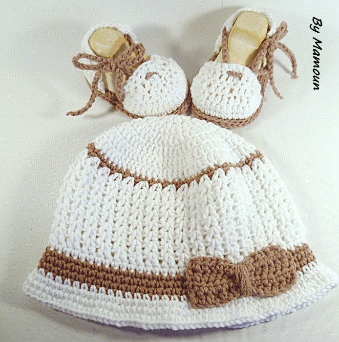 Chaussons Bebe Crochet Blanc Bapteme Etsy France