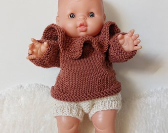 Baby clothes, doll clothes, Paola Reina Corolle 32-34 cms, Pierrot collar sweater, different colors